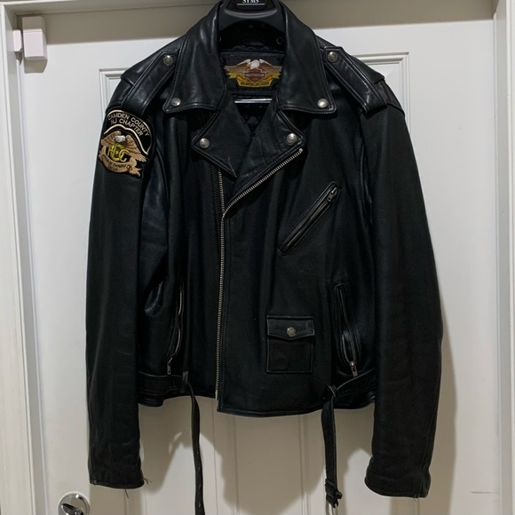 Rare Find VTG Harley Davidson Hand-Painted Insulated Leather Jacket, Size 48R - Picture 5 of 16